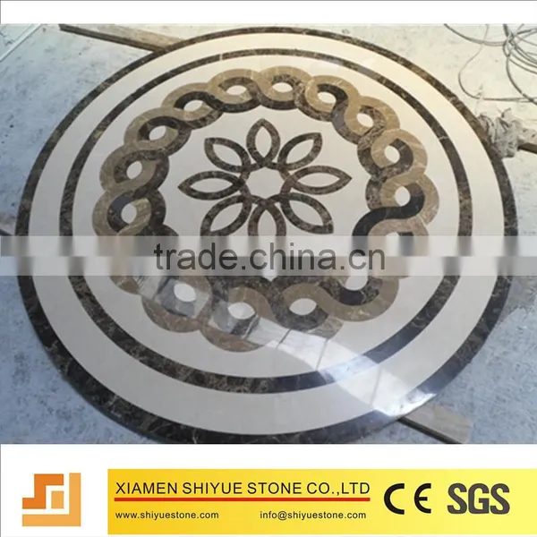 Tile round mosaic medallion floor patterns