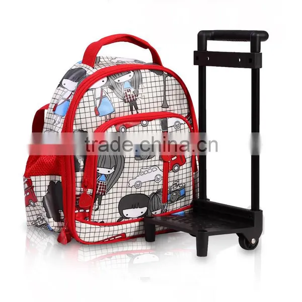 Cute Polyester Full Printing Kids Travel Trolley School Bag photo-2