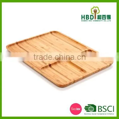 Bamboo Square Plate,wooden Compartment Tray for Sale photo-4