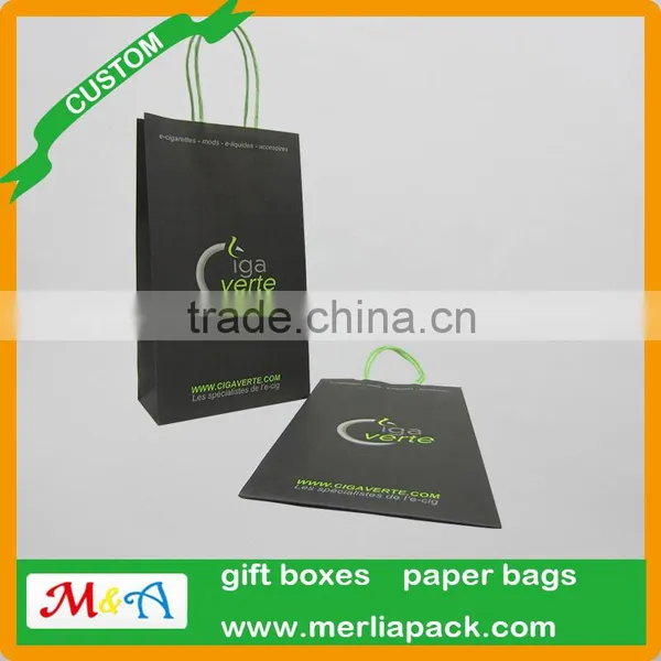 Electronics Kraft Paper Packaging Bags Mods E-cigarette Liquid Accessoires Luxury Paper Twisted Handle Bag photo-2