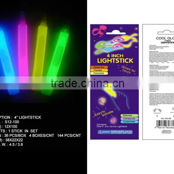 4" Glow Stick With Nacklace