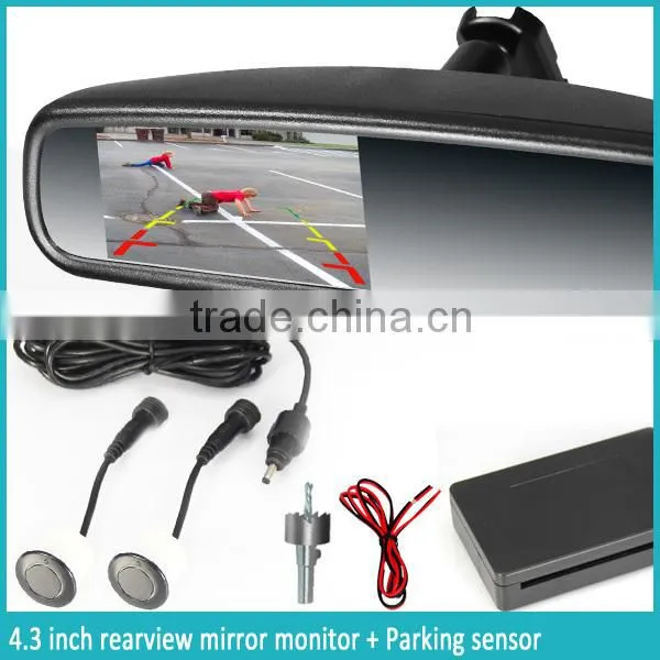 Germid Car Parking Assistant Rear View Mirror With Reversing Parking Sensorand Backup Camera Display photo-3