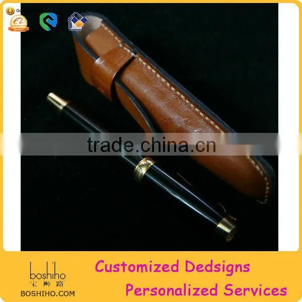 Luxury Pen Case Genuine Leather Pen Pouch