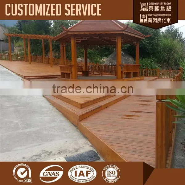 Popular Thermowood Parquet Flooring for Ourdoor Landscape