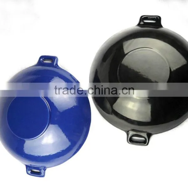 30cm and 37cm Enameled Cast Iron Wok photo-3
