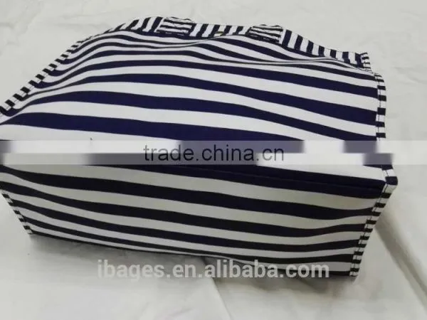 Wholesale Cotton Stripe Women Stripe Canvas Tote Bag , Printing Cotton Tote Beachbags ,women Tote Bag (H81) photo-5