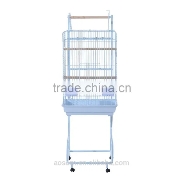 Pawhut 58" White Garden Decor Metal Bird Cage photo-2