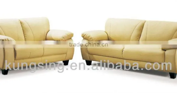 soft yellow leather sofa set