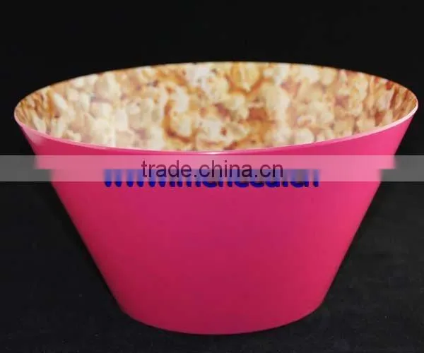 Taper Shape Pink Color Plastic Bowl Melamine Tableware