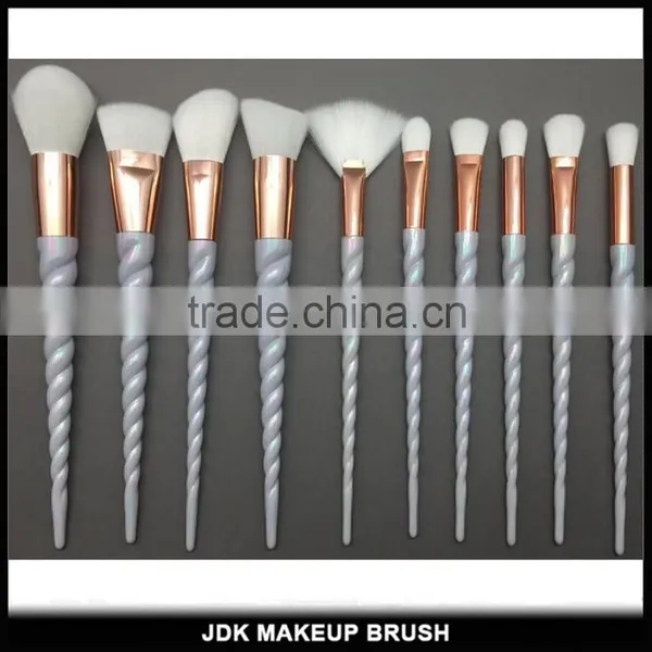 Beauty Cosmetic Brush Set of 10 Customize Unicorn Shape Makeup Brushes photo-2