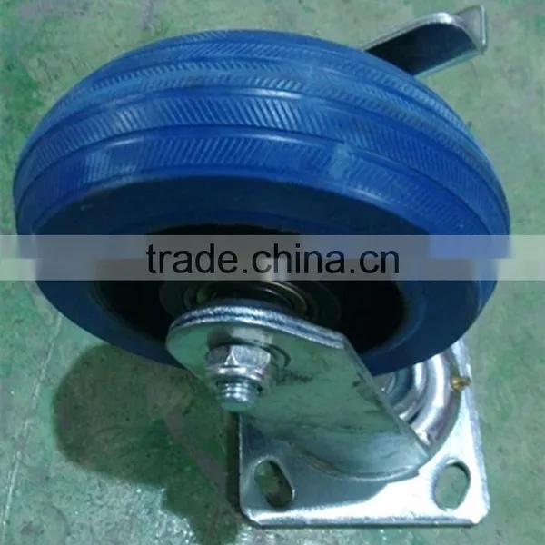 Heavy Duty Industrial Iron Core Rubber Swivel Caster Wheel photo-2