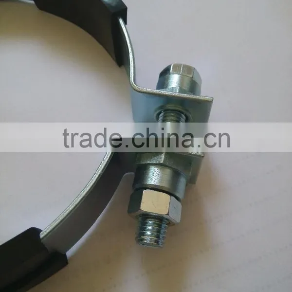 Galvanized Rubber Saddle Pipe Steel Clamp photo-2