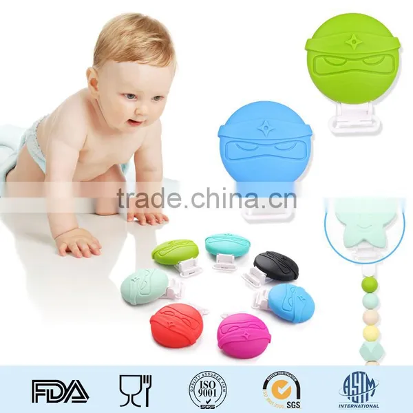 BPA Free Cute Baby Soft Silicone Pacifier Chain for Baby Teething photo-2