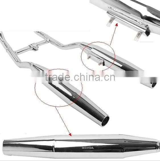 Chrome Two Side Exhaust Muffler for Honda CMX250 Rebel 250 1985-2014 86 96 06 08 photo-6