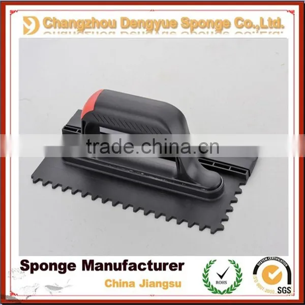 Plastering Trowel With Toothed Plastic Handle Rubber Tile Bricklaying Tool photo-2