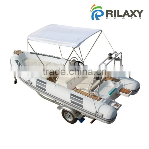 Rigid Inflatable Fiberglass Pontoon Boat photo-3