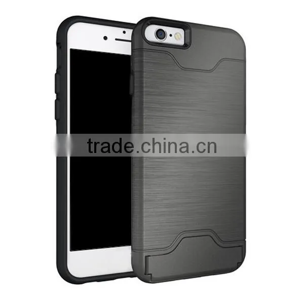 PC+TPU Fashion Phone Case Phone Shell With Card Slot Protective Back Cover for Iphone 6 6S photo-2