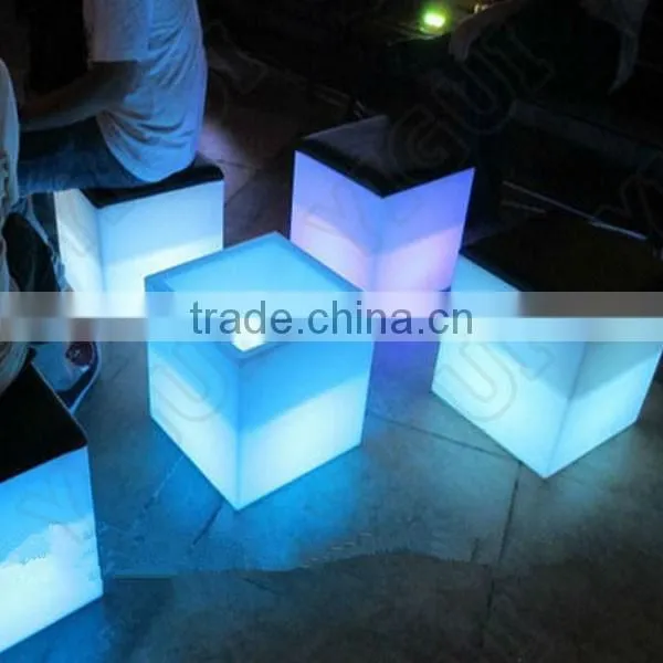 Color Changing Stylish Rechargeable LED Flashing Bar Cube 40CM Stool photo-3