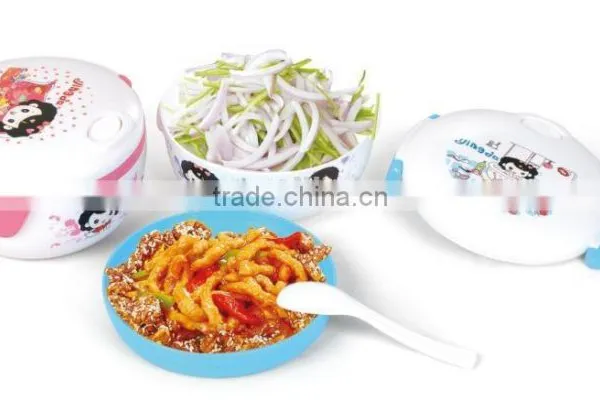Plastic Large Round Double Lunch Boxes/Insulation Boxes photo-2