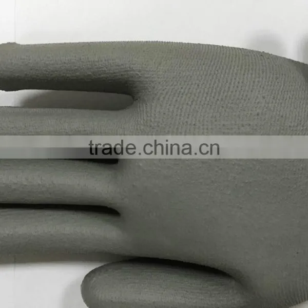 DDSAFETY2016 Hot Sale Pu Glove Grey PU Coated On Palm Nylon With CE Glove photo-3