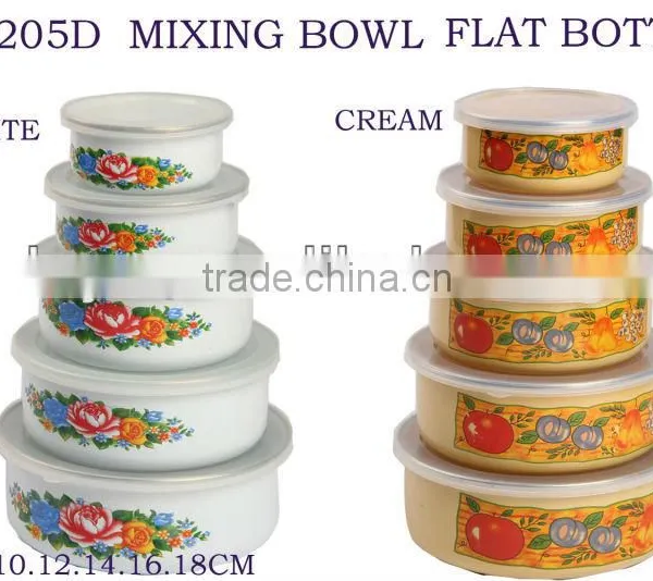 Enamel Storage Bowl Food Container photo-5