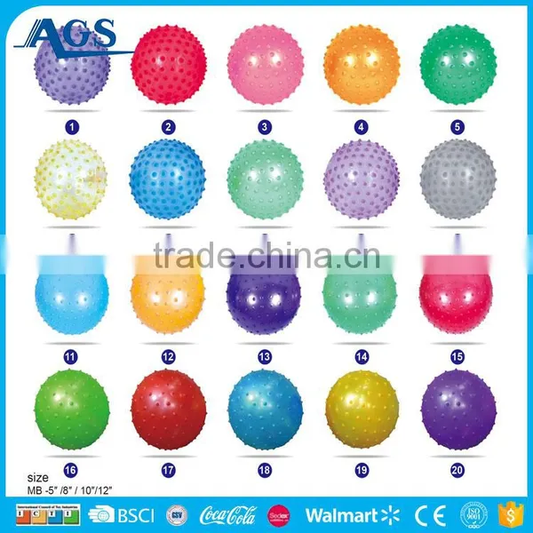 Two Styles Reainbow Color Pvc Inflatable Massage Ball photo-2