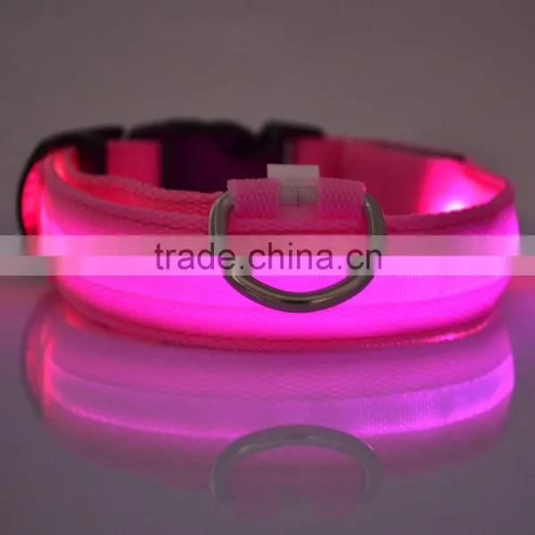 6 Colors S M L L Size LED Light Up Dog Pet Night Safety Bright Flashing Adjustable Nylon Collar photo-5