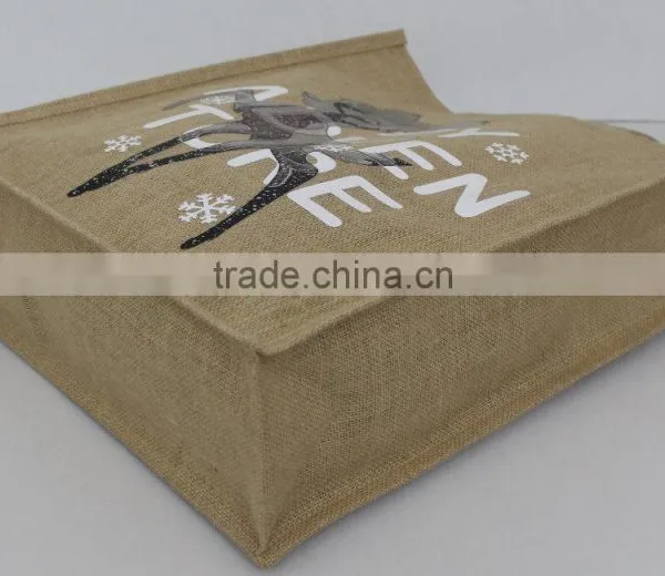 PP Laminated Jute Tote Bag With Canvas Pocket & With Jute Handle photo-4