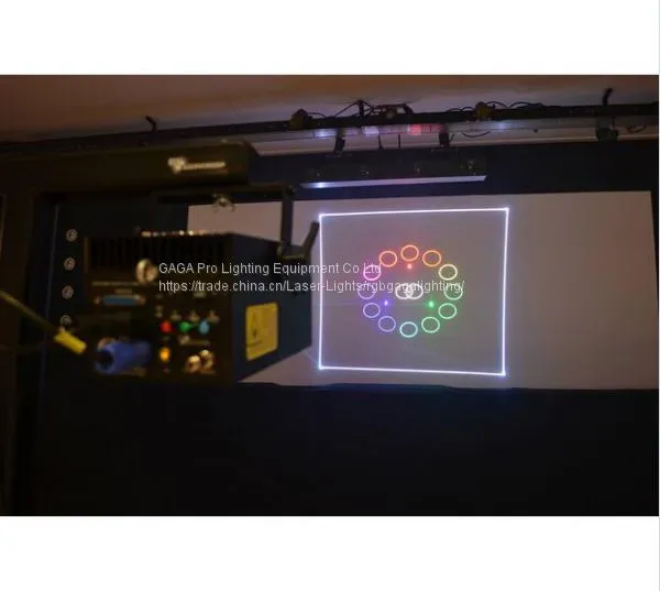 4000MW RGB Анимированный лазерный проектор для стен / Профессиональный портативный лазерный проектор для сцены photo-2