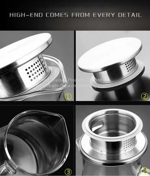 Water Bottle Wholesale Glass Bottle Wholesale Water Jug Glass Decanter Glass Bottle for Kitchen Resturant and Hotel photo-4