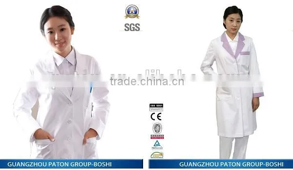 Austrial Hot Sell Pink Lab Coat 100% Cotton Lab Coat Nurse Gown photo-3