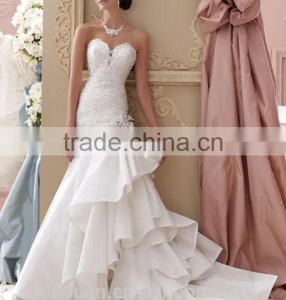 Vintage Lace 2 Color Choose Mermaid Wedding Dress photo-2