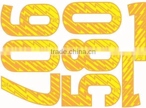 Custom Plastisol Type Soccer Number Heat Transfer Printing For Jerseys With Anti Sublimation photo-2