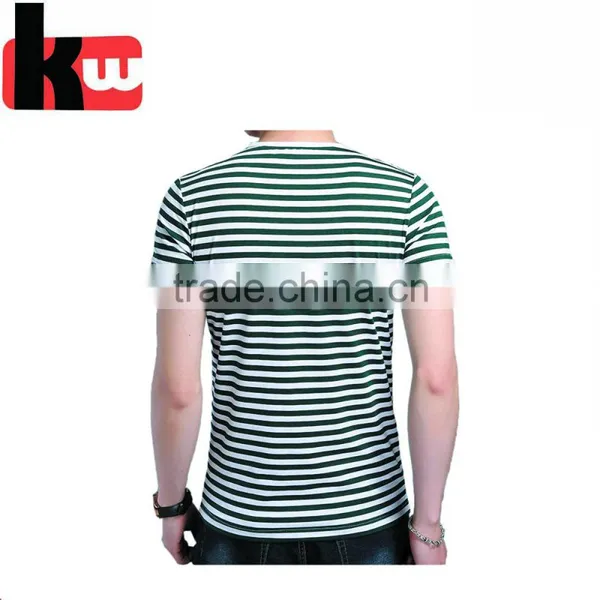 OEM Shirts 100% Cotton Men's Yard-dyed V-neck T-Shirt photo-2