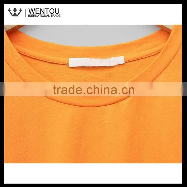 New Arrival Orange Round Collar Girls Sport T Shirt photo-5