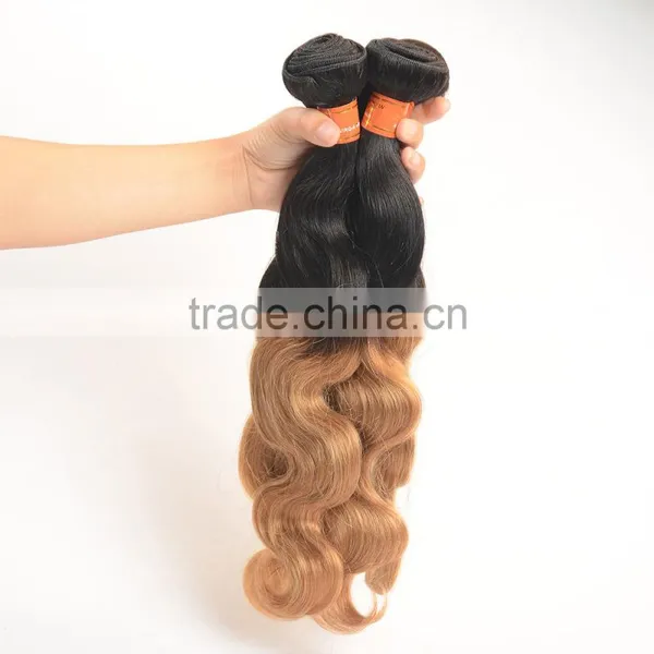 2016 How to Start Selling Brazilian Hair Ombre Weave Color 1b/27 Body Wave photo-6