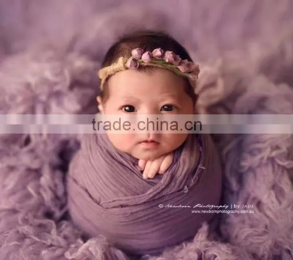 Newborn Cheesecloth Wrap Stretch Knit Warp Baby Cocoon Wrap Newborn Photography Props photo-2