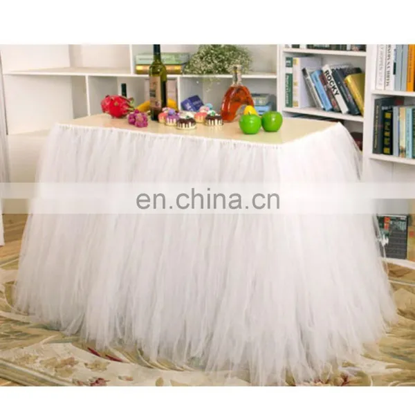 New Arrival Hot Pink Beautiful Rainbow Table Skirts photo-4