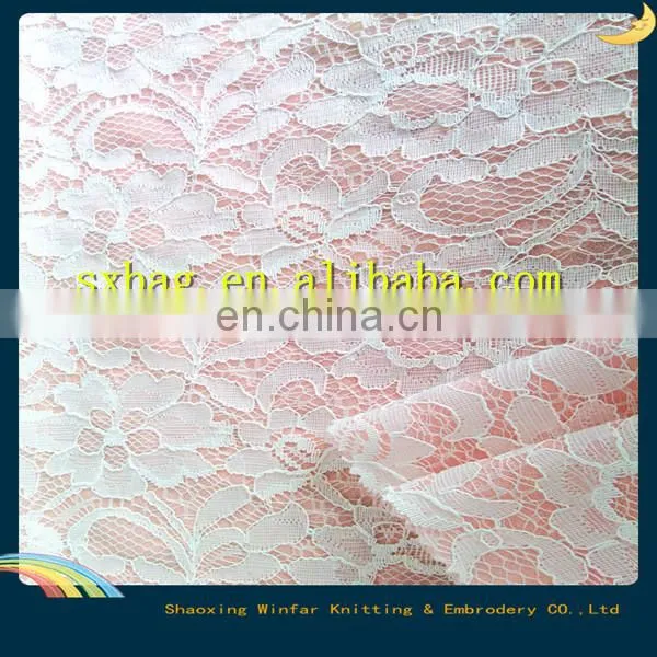 Shaoxing Textile Combined Lace With Mesh Fabric for Dress Garment photo-2