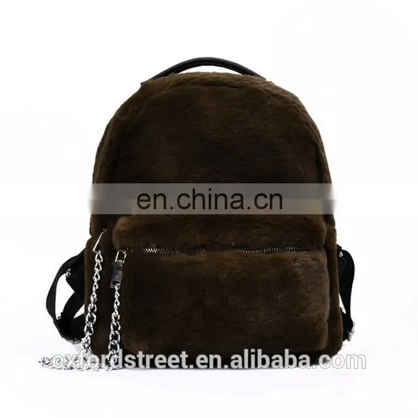 New Fashion Backpack Lovely Fur Backpack for Girls