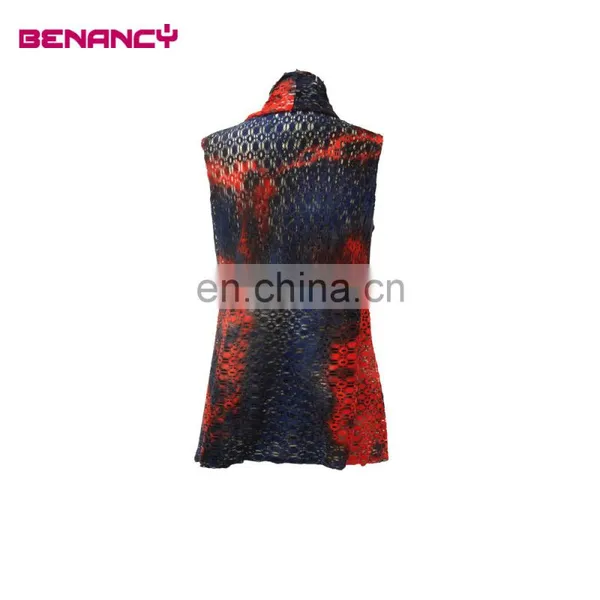 2017 Multi-color Mesh Print No-close Cardigan for Women photo-3