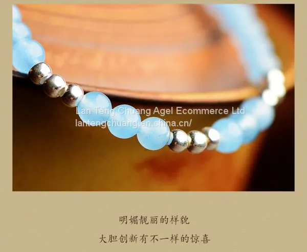 Fine Hand Chain Literature and Art Jewelry Hand Ornaments Ornament Pure Silver Natural Crystal European and American Min photo-3