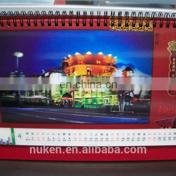 Cheap 3D Lenticular 2018 Design Table Desk Wall Perpetual Advent Calendar Printing Custom photo-3