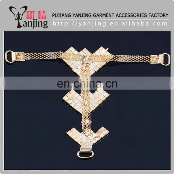 Rhinestone Shoes Clip,rhinestone Metal Shoes Golden Chain Buckle photo-4