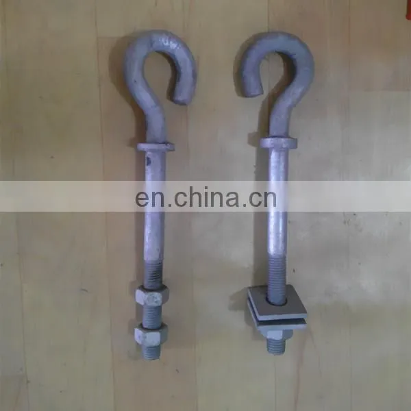 Carbon Steel Forged Hook Bolt L Bolt Pigtail Hook Bolt