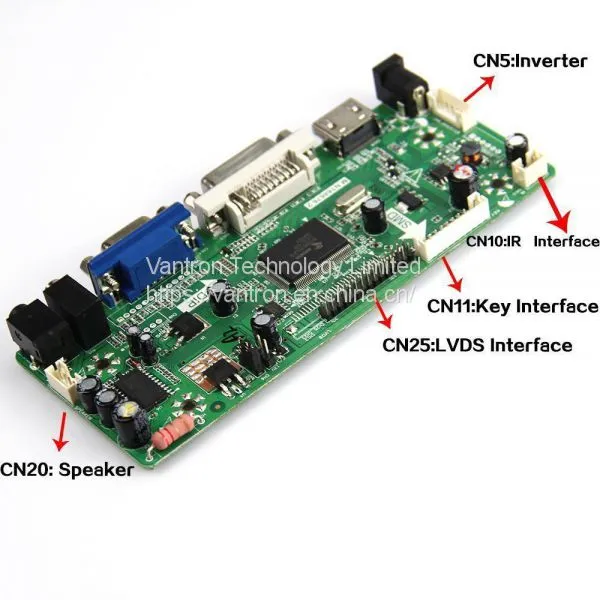 Плата контроллера LCD M.NT68676.2A с входами VGA