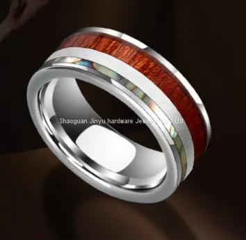 Colored Silver Foil Tungsten Gold Ring