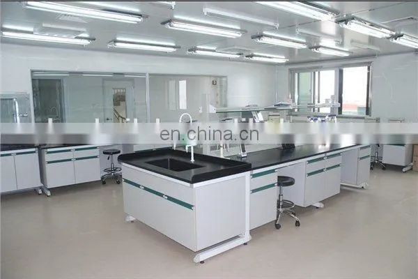 Electrical Test Bench Steel Wood Laboratory Island Bench Table photo-2