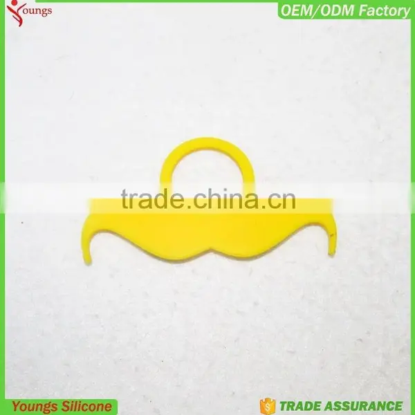 Promotion Identification Silicone Beard Wine Glass Marker/Wine Glass Charms/Plastic Glass Clip photo-3