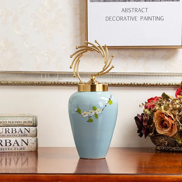 New Chinese Modern Simple Fashion Hand Made Ceramic Vase For Hotel Office Showroom Decor photo-3